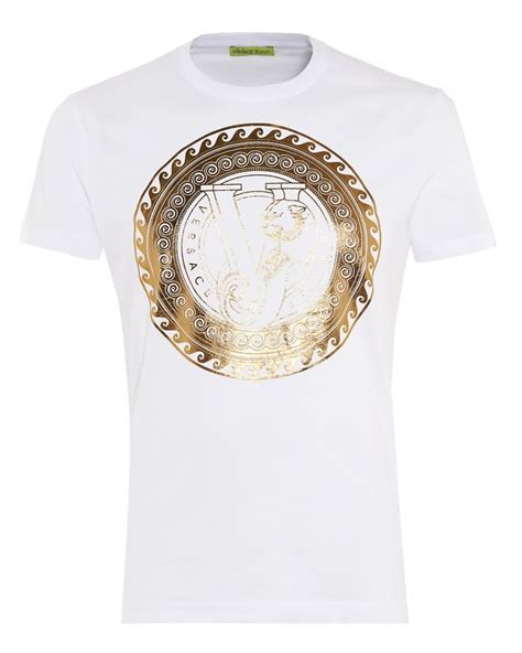 versace t shirt herren weiß|versace long sleeve t shirts.